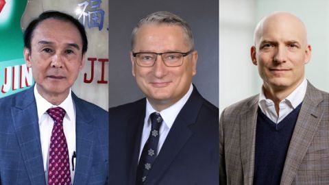 David Juang, Chairman of Jintex; Ralf Kattanek Group Vice President Textiles of CHT; Carlo Centonze, Chief Executive Officer (CEO) of HeiQ. Image courtesy of HeiQ.