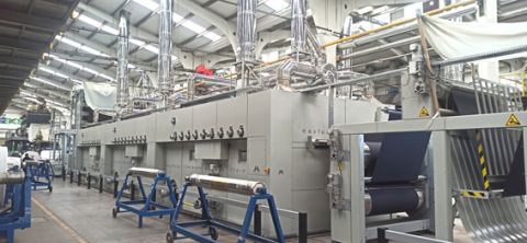 Altoteks' new two-metre-wide continuous dyeing line consists of three linked Thermex units.
